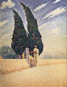 Paul Signac Two Cypress oil on canvas